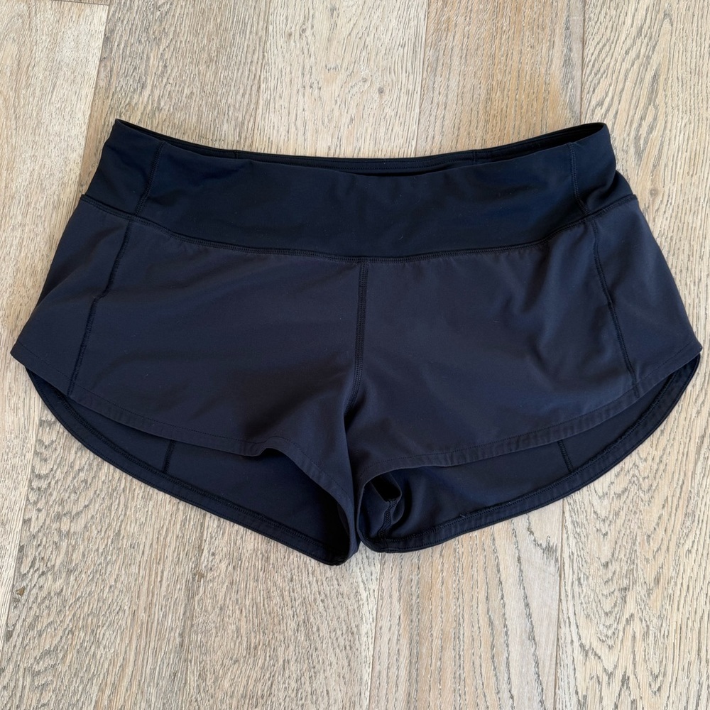 lululemon athletica Speed Up low rise 2.5” Black Athletic Shorts